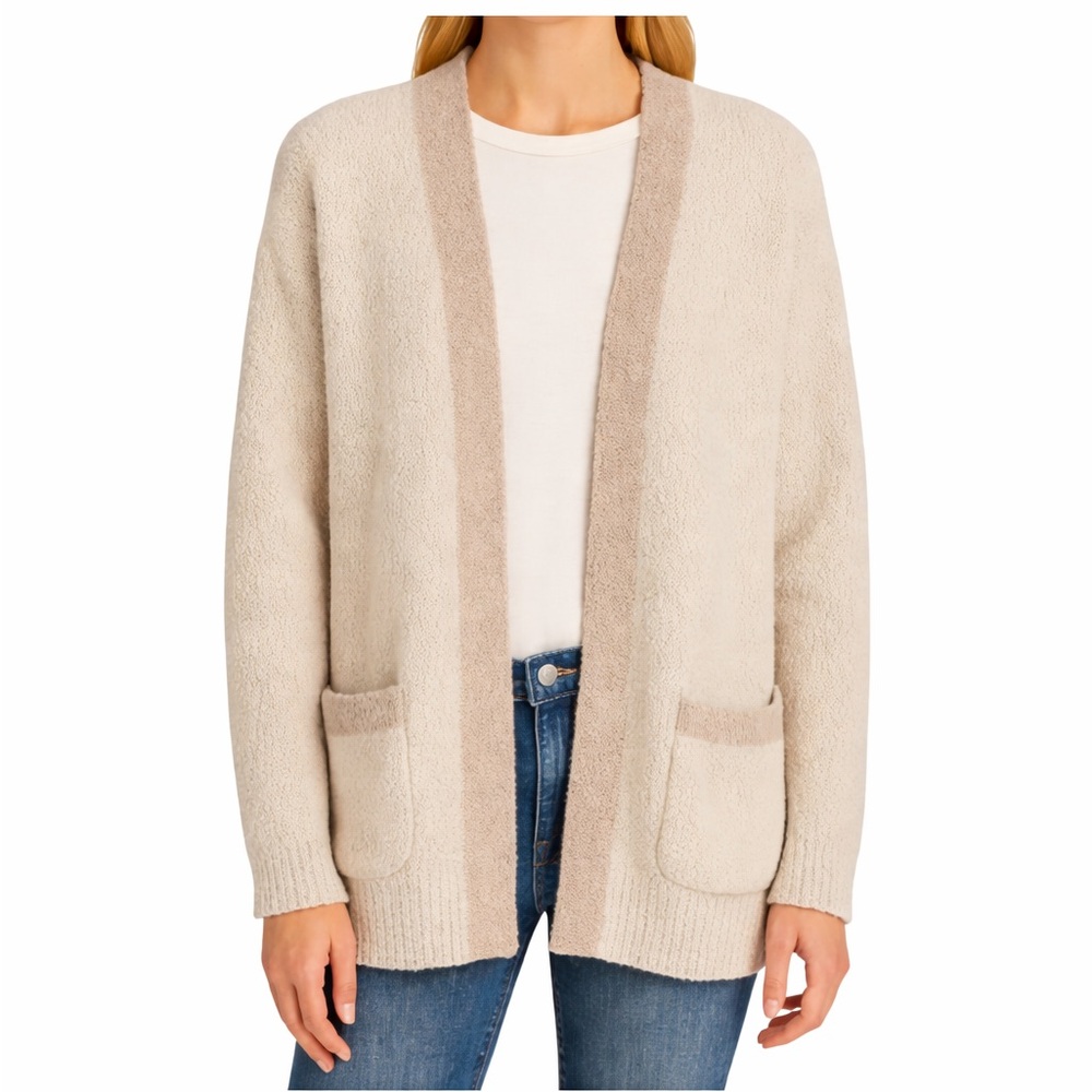 NWT Barefoot Dreams CozyChic Canyon Cardigan Cream Size Large